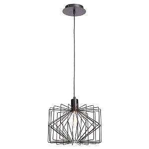 PENDENTE KUHI D 32CM X 28,5CM  1XE27 127V / 220V PRETO