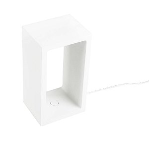 ABAJUR ALUMINIO 10CM X 8CM X 18CM  1 X LED 5W 127V / 220V BRANCO
