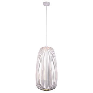 PENDENTE ARAL BRANCO   (D)33CM (A)70CM  2X4W 3000K 900LM