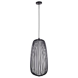PENDENTE ARAL PRETO   (D)33CM (A)70CM  2X4W 3000K 900LM