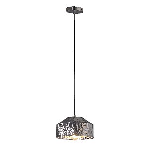 PENDENTE BRASS D 23CM X 13CM  1XE27 127V / 220V CROMADO