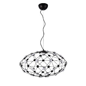 PENDENTE ELLIPSIS D 72CM X 40CM  60 X LED 0,45W PRETO