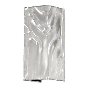ARANDELA METAL E ACETATO 12CM X 12CM X 30CM  1XE27 127V / 220V BRANCO