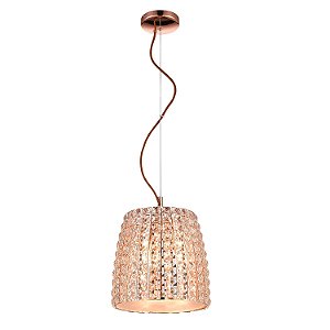 PENDENTE VIENNA D 25CM X 26CM  3XG9 127V / 220V COBRE E TRANSP