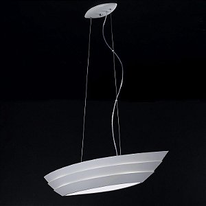PENDENTE BOAT 98CM X 25CM X 138CM  3XE27 127V / 220V BRANCO