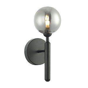 ARANDELA ABAPORU PRETO E FUME (C)16CM (L)12CM (A)32CM  1XG9 25W