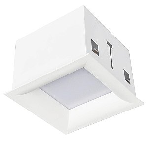 PLAFON TEC CURV 17CM X 17CM X 12CM  1XE27 127V / 220V BRANCO