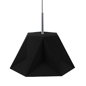 PENDENTE POLI 47CM X 40CM X 37CM  1XE27 127V / 220V CROMADO E MARROM