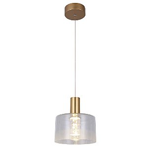 PENDENTE POTÍ D 20CM X 22CM  1 X LED 5W FRENCH GOLD E TRANSP