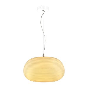 PENDENTE COTTON D 34CM  X 23,5CM  1XE27 127V / 220V BRANCO
