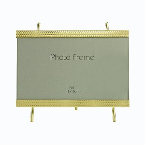 PORTA-RETRATO METAL DOURADO 18x13cm