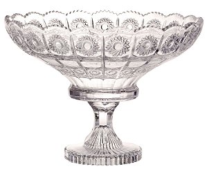 CENTRO MESA VERSAILLES CRISTAL ECOLÓGICO C/PÉ 32.5X22,5CM