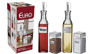 CJ. GALHETEIRO LABEL COM SUPORTE 4 PC.
