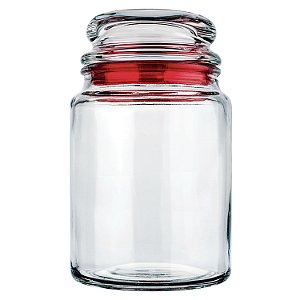 POTE DE VIDRO MULTIUSO 750 ML VERMELHO