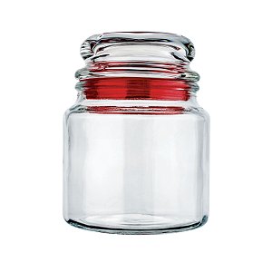 POTE DE VIDRO MULTIUSO 560 ML VERMELHO