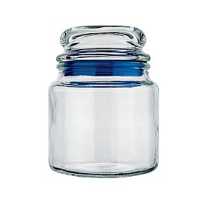 POTE DE VIDRO MULTIUSO 560 ML AZUL