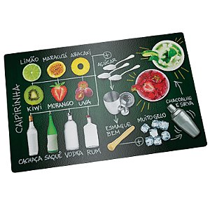 TABUA DE VIDRO PARA CAIPIRINHA 22 CM PASSO A PASSO