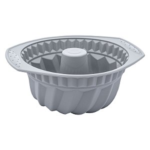 FORMA PARA BOLO DE SILICONE CINZA