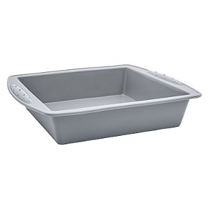 ASSADEIRA QUADRADA DE SILICONE CINZA