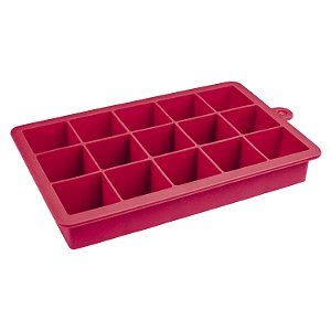 FORMA PARA GELO DE SILICONE VERMELHO