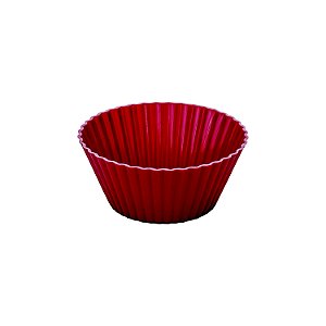 CJ. DE FORMAS PARA MINI BOLOS DE SILICONE 12 PCS VERMELHO