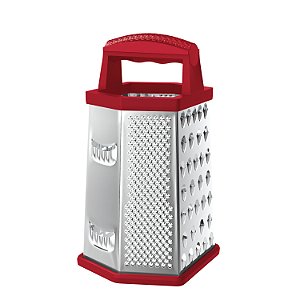 RALADOR 6 FACES 8'' VERMELHO