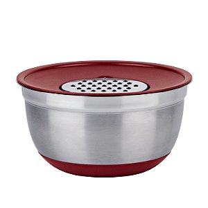 CJ. GERMAN BOWL INOX COM RALADOR 3 EM 1 VERMELHO