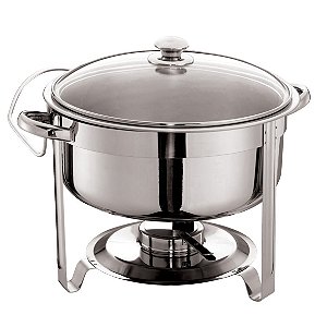 RECHAUD REDONDO 7,5 L COM TAMPA DE VIDRO