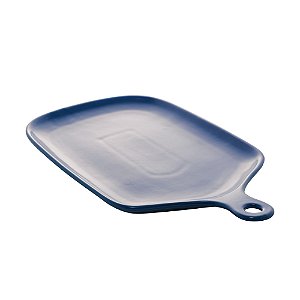 CJ 2 TRAVESSAS PORCELANA AZUL ESCURO 26x16x2cm