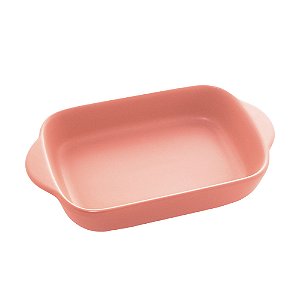 CJ 2 TRAVESSAS PORCELANA ROSA 24x14x5cm