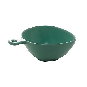 CJ 4 BOWLS PORCELANA VERDE ESCURO 14x12x6cm