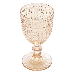 CJ 6 TAÇAS VIDRO P/VINHO AUBUSSON ÂMBAR 240ml