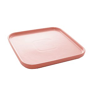 CJ 2 PRATOS PORCELANA NÓRDICA ROSA MATT 21x21x2cm