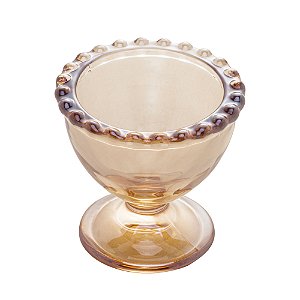 CJ 6 PORTA OVOS CRISTAL PEARL ÂMBAR 6x6cm