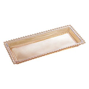 TRAVESSA CRISTAL PEARL ÂMBAR 30x13x3cm