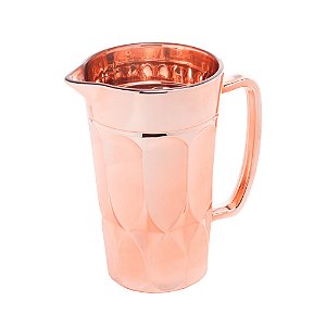 JARRA VIDRO CURVES ROSE METALIZADO 1l