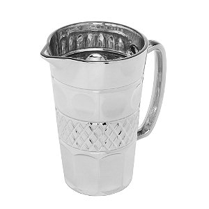 JARRA VIDRO GEOMETRIC PRATEADO METALIZADO 1l