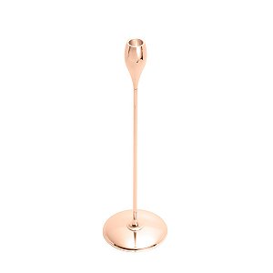 CASTIÇAL DE AÇO INOX ROSÉ RAVENA 33cm