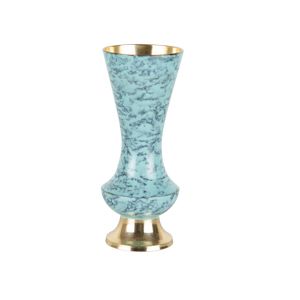 VASO DECORATIVO METAL AZUL 4x9cm