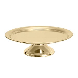 PRATO P/BOLO EM PVD DOURADO ELEGANCE 28,5CM