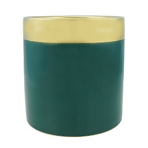 VASO DECORATIVO CERÂMICA VERDE 13x14cm