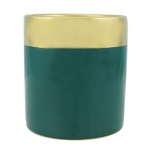 VASO DECORATIVO CERÂMICA VERDE 11x12cm