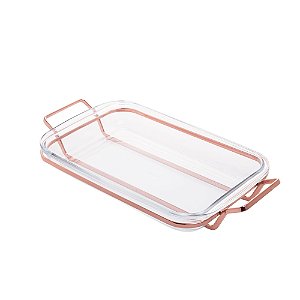 SUPORTE ARAMADO AÇO INOX C/REFRATÁRIO ROSE 37x23cm