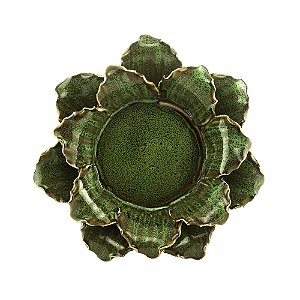 FLOR DECORATIVA CERÂMICA VERDE 16x6cm