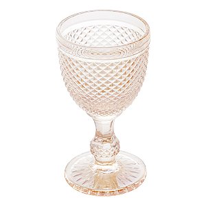 CJ 6 TAÇAS VIDRO P/ÁGUA BICO DE JACA ÂMBAR 300ml