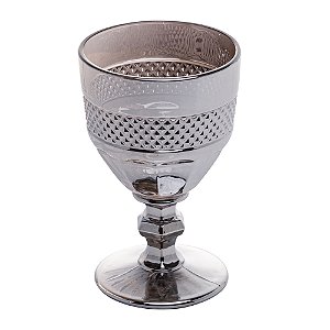 CJ 6 TAÇAS VIDRO P/VINHO MIRANO CINZA 210ml