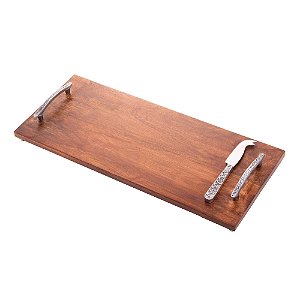BANDEJA MADEIRA C/ESPÁTULA RETANGULAR 50x20x5cm