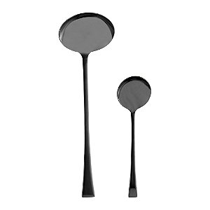 CJ 2 CONCHAS AÇO INOX P/SERVIR BERNA PRETO