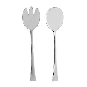 CJ 2PC COLHER E GARFO AÇO INOX P/SALADA BERNA