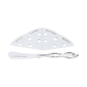 CJ 5PC MARCADORES AÇO INOX P/QUEIJO C/ESPÁTULA